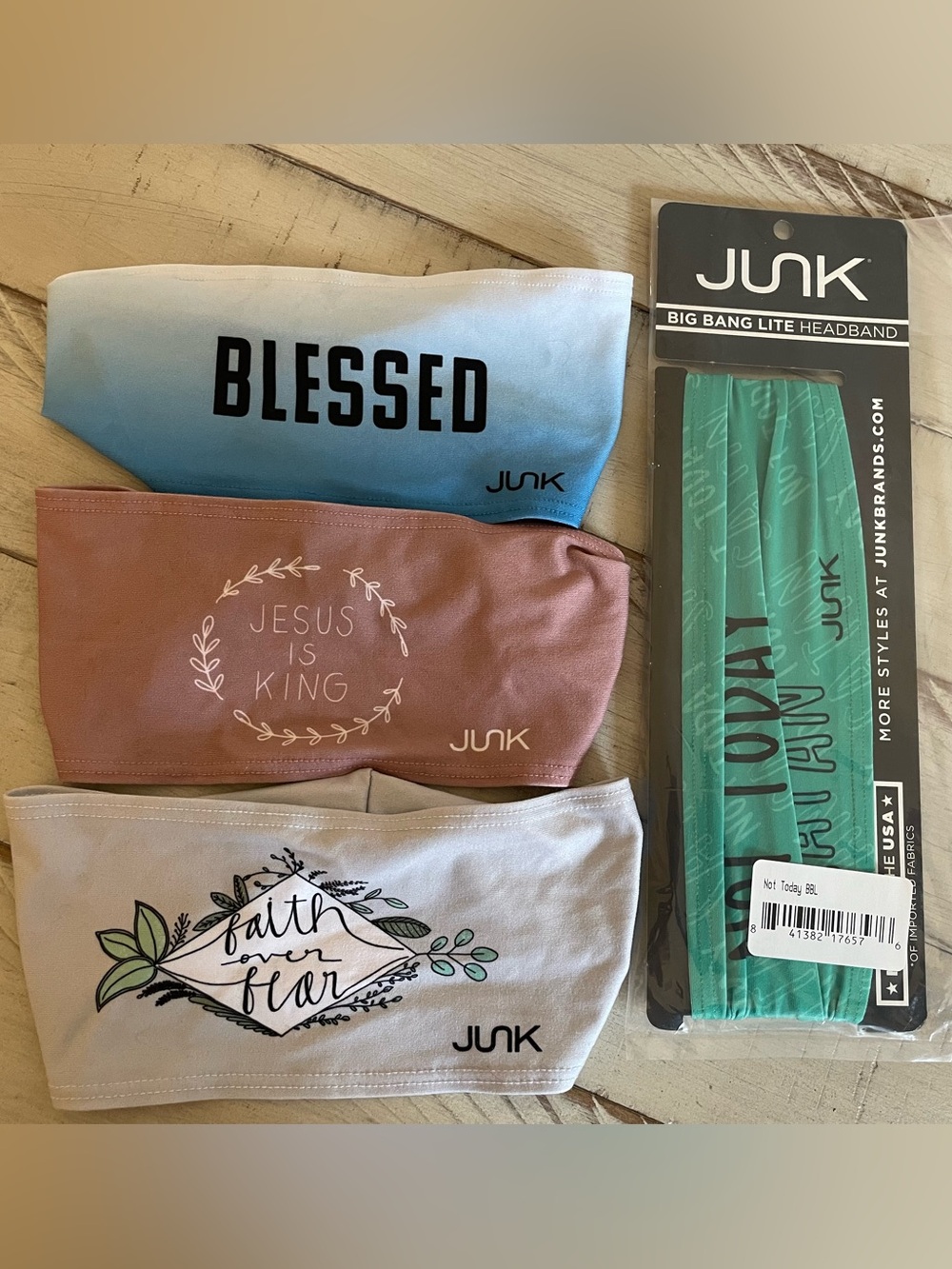 4 Junk Headbands Jesus Faith Christian